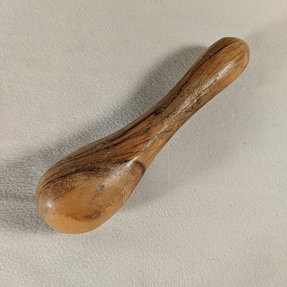 Vintage Olive Wood Herb Spice Grinder Mortar & Pestle Farmhouse Rustic Handmade - Picture 5 of 16